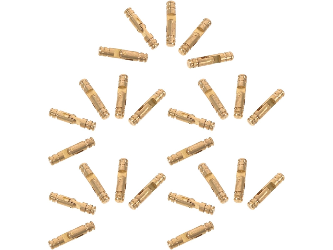 Jojofuny 25 Peças Dobradiças De Barril Ocultas Latão 4x20mm Para Pequenas Caixas Joias, Portas De Armários E Ferragens