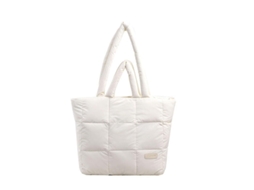 2026 bolsa Tote casual de nylon com forro de algodão, grande capacidade, com fecho zíper e bolsinho interno (S/MARCA)
