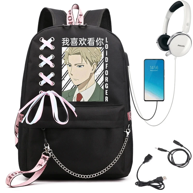Mochila Infantil, Feminina, Juvenil, Estampa Anime, Aulas