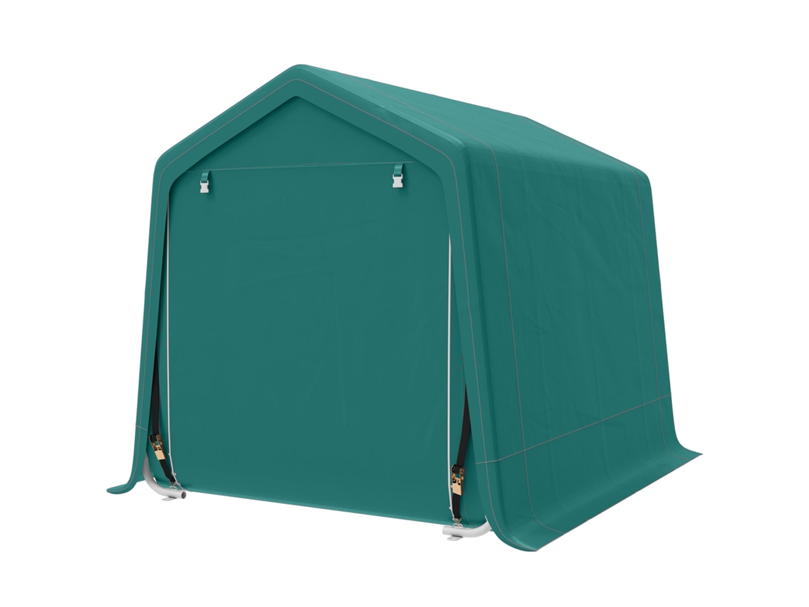 Barraca de Jardim 2,4x2x2m Anti uv (verde, 2 Portas com Zíper)