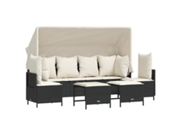 Garden Sofa Set, Garden Sofa Sets Vidaxl Preto Rattan / Vime (n/a)