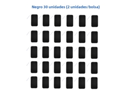 Adesivos de Eletrodo Não Tecido, 5*9cm, com Conector de 2mm MDUG (preto, 30 Unidades, 5x9cm)