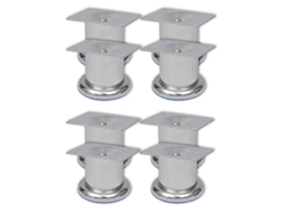 Vidaxl Pés Para Sofá Redondos 8 Pcs 60 Mm Cromado