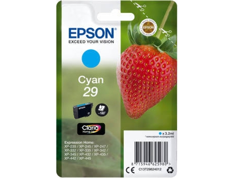 Tinteiro EPSON C13T29824012 Cian