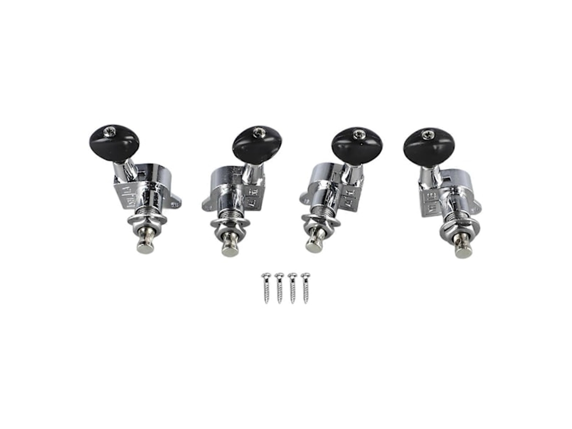 Conjunto de 4 Tarraxas de Afinação Precisa para Ukulele Clássico com Botões Fechados AQUAFORGE (2l2r)