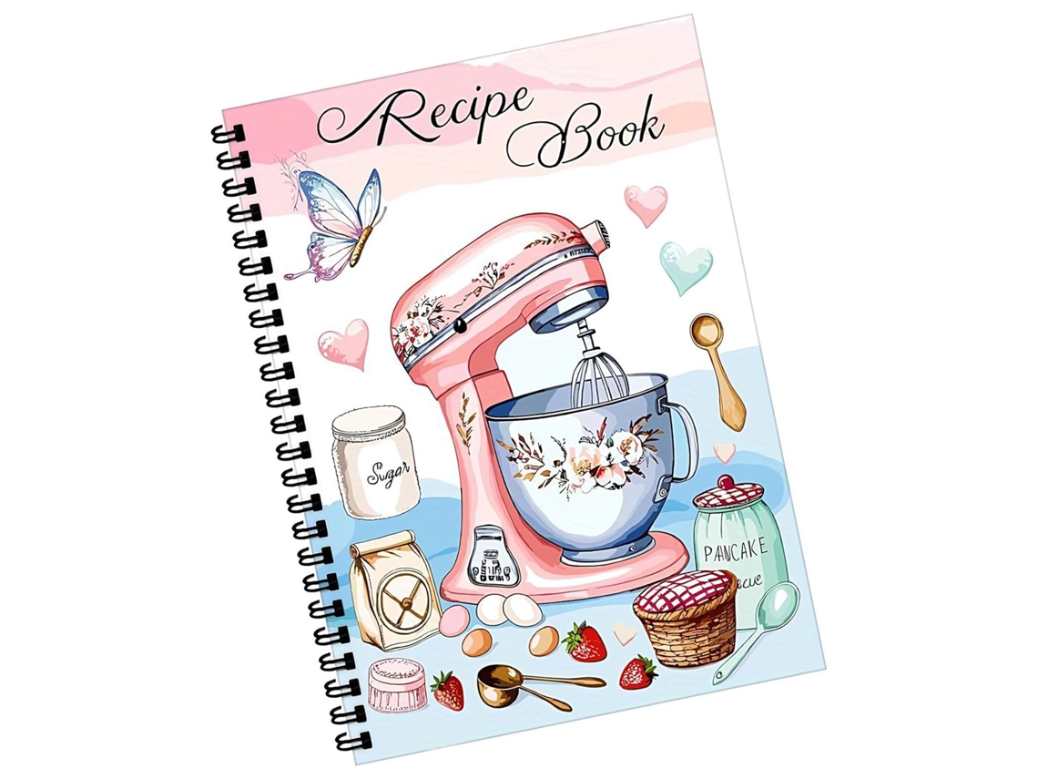 Caderno De Receitas Com 100 Folhas E 200 Páginas | Planejador Culinário Para Anotaçãµes Manuscritas De Vayotoy