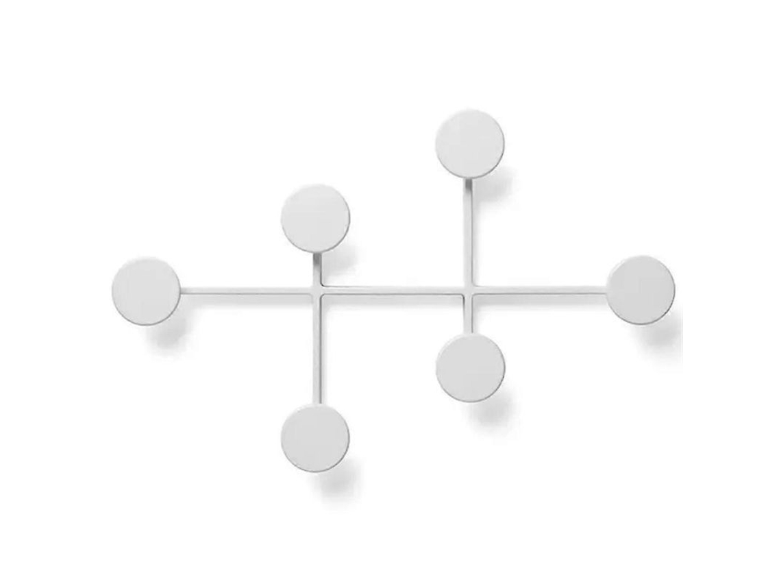Rack De Parede Nórdico Para Casacos Com Design Minimalista E Funcional Em Metal - Branco B Branco