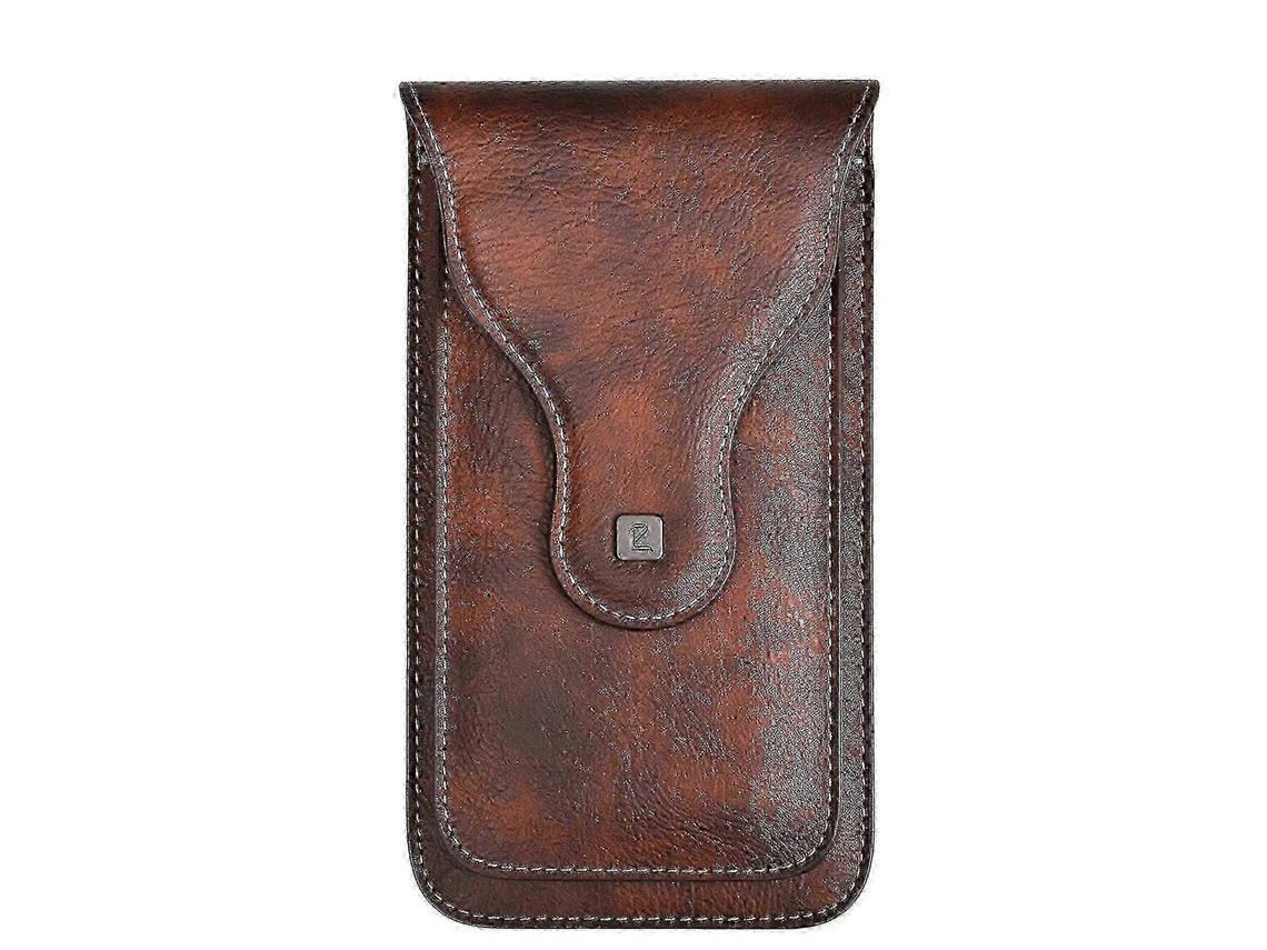 Browm26-27 Sleek Pu Leather Waist Phone Holster - Secure Belt Clip Holder For Devices Under 6.5 Inches
