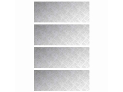 Degrau Retangular 4 Peças Prateado 80 X 30 Cm Alumínio MAISON EXCLUSIVE