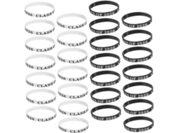 Bestonzon Pulseira de Silicone Flexível e Durável com Texto para Turma 2026 - Pacote com 50 unidades, Ideal para Festas