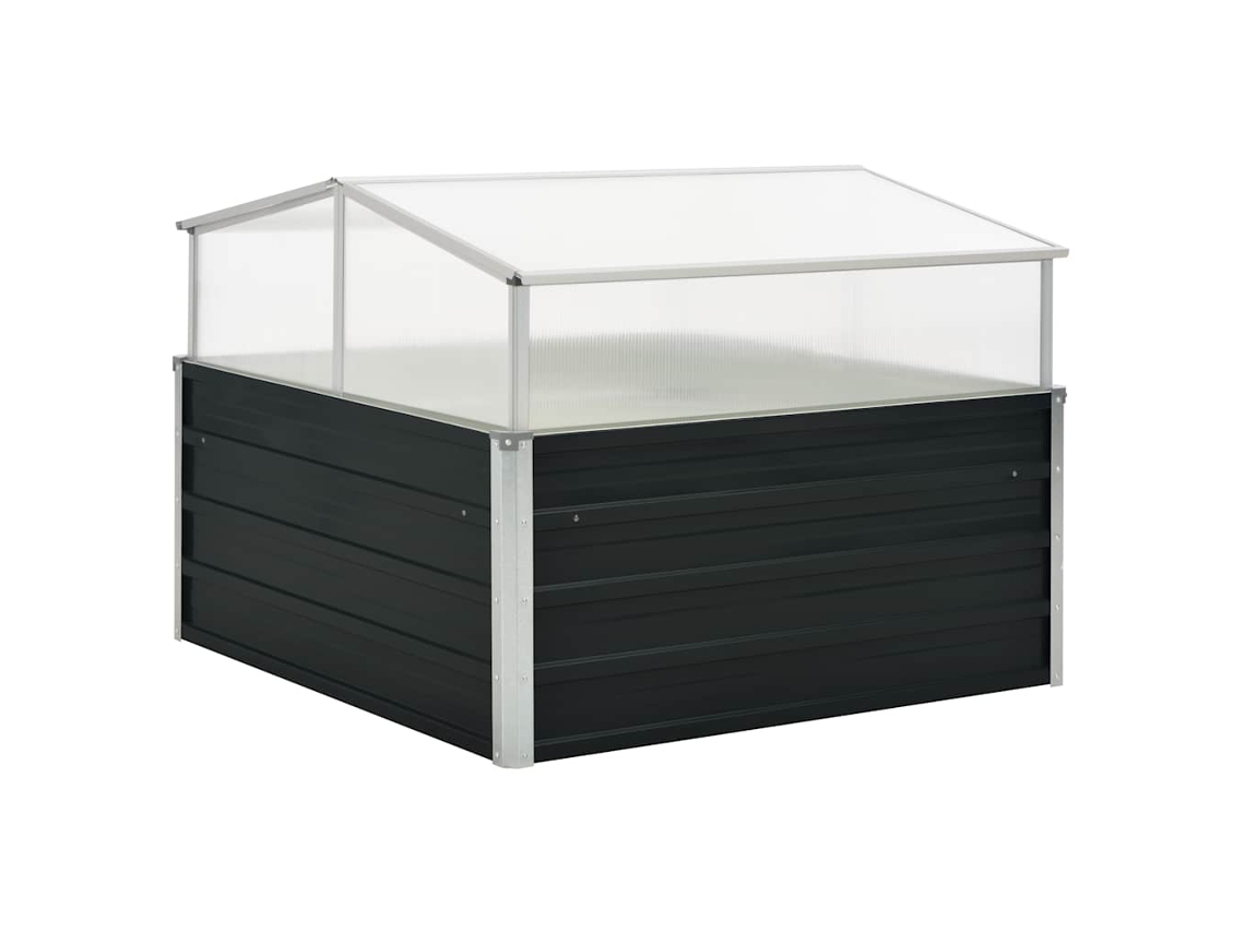 Vidaxl Estufa 100x100x77 Cm Aço Galvanizado Antracite