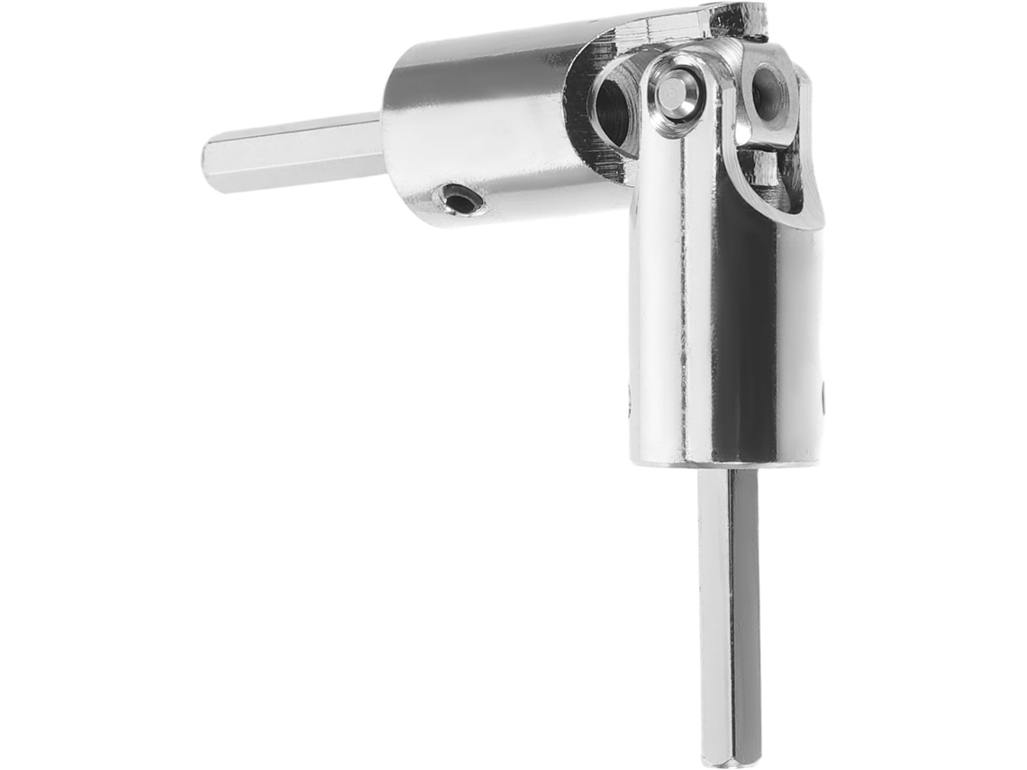 Conector De Eixo Com Junta Hexagonal Para Toldos E Persianas Enrolar, Liga De Alumínio Prateada, Design Compacto E