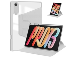Capa Com Transparente Suporte Rotativo 360° Para Lenovo Xiaoxin Pad Pro 12.7 (modelo 2025), Bolsa Para Caneta wake/sleep Cinza Hexinyigjly