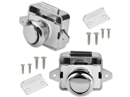 2 Cerrojos De Empuje Para Muebles De Rv, Cerrojos De Metal Sin Llave Para Cajones Y Armarios