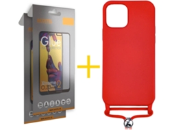 Capa + 2 Películas para iPhone 11 Pro ACCETEL Vermelho