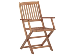 Conjunto de 6 Cadeiras de Jardim Dobráveis Madeira de Acácia Maciça MAISON EXCLUSIVE (6 pcs)