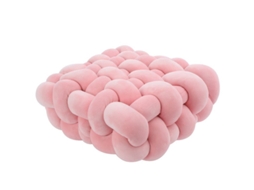 2026 cojín Nórdico Quadrado de Tela Suave 12x12x4.7in, Cojín Decorativo de Cor Sólida para Sofá, Quarto Rosa