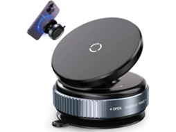 Suporte Magnético Para Telefone Com Ventosa A Vácuo 360°, Suporte Ajustável Para Telefone Com Ventosa E Viva-voz (preto)