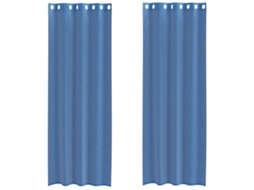 Voile Curtain, Voile Curtains Vidaxl Azul Tecido (140 X 260 Cm)