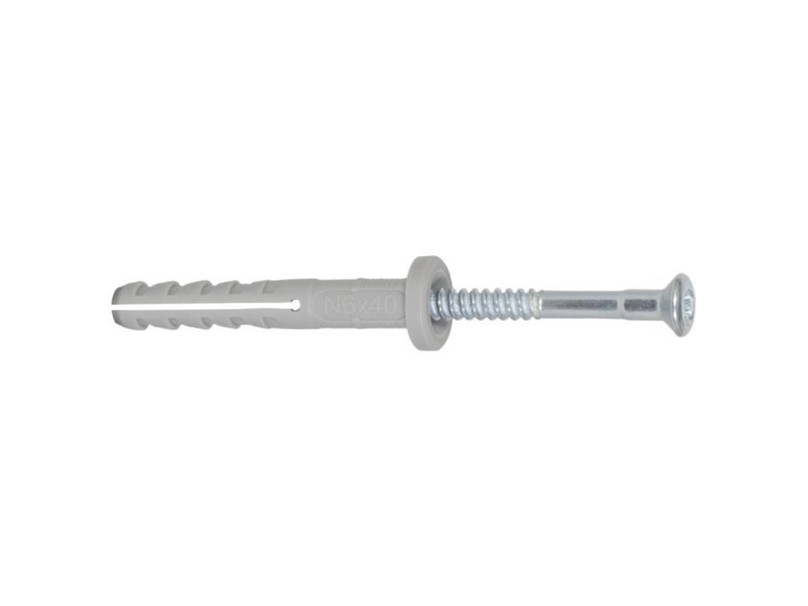 Âncora de Prego Nf 8X100/60 com Colar Grosso e Prego de Cabeça Escareada Caixa 100 FISCHER