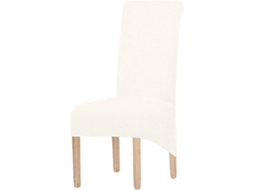 Capa para cadeira de jantar grande Slowmoose Jacquard Stretch (creme, 2 peças)