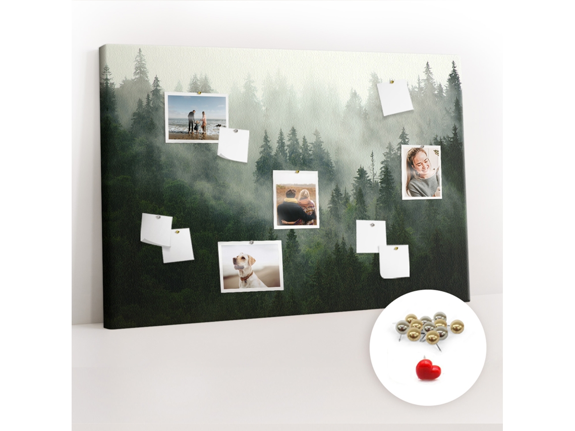 Quadro De Cortiça Floresta Nublada Para O Quarto Das Crianças Espelharte (120x80 Cm)