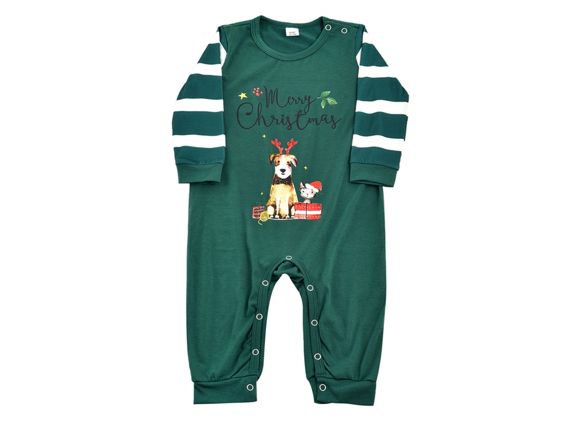 Laxiscreed Pijama De Natal Com Floco De Neve E Bolsos Para Bebé De 6 A 9 Meses