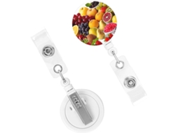 Porta Crachá Retrátil, Porta Crachás Retrátil Resistente para Frutas Frescas, Porta Crachás Resistente, Chaveiros E