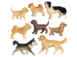 Conjunto de Figuras de Cães em PVC para Crianças | S/MARCA