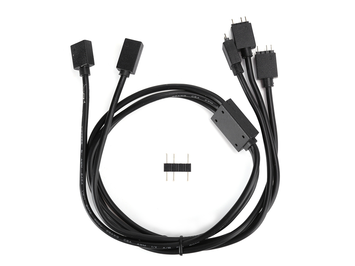 Cabo Divisor Argb 3pin 5v Adaptador De Ventilador 1-para-3 Conector De Fita Led