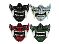 Omni máscara de Samurai Hannya Noh Kabuki Demônio Oni para Halloween Carnaval Festa de Disfraces Gris