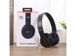 (preto) Fones De Ouvido Estéreo Hifi Dobráveis Sem Fio Bluetooth 5.0 Com Microfone