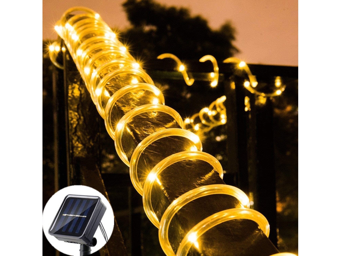 (branco Quente, 10 M, 100 Leds) Luzes De Cordão Solares