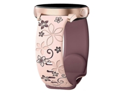 Pulseira De Silicone Bicolor Com Relevo De Bauhinia, 20 Mm