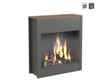 Moldura Decorativa De Madeira Para Lareira Elétrica Por Chão Buren Minima Decor