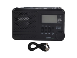 Mali rádio Portátil Multifuncional com Reprodutor Mp3 Usb/tf, Alto falante Integrado e Rádio Fm/mw