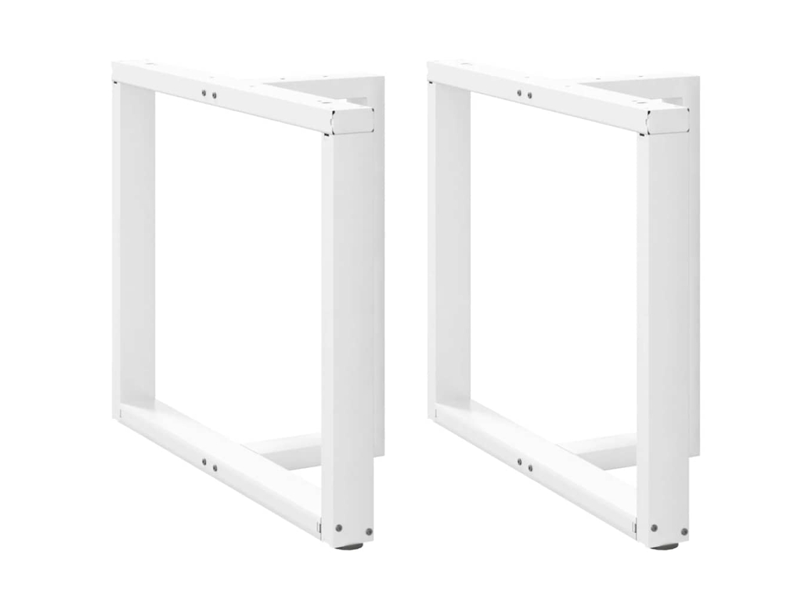 Vidaxl Pés Para Mesa De Jantar Em Forma De T, 2 Peças, Branco, 100x35x(72-73) Cm, Aço
