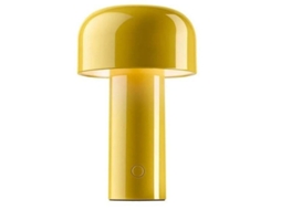 Candeeiro de Mesa Cogumelo Criativa Led Recarregável 3w 3 Níveis De Iluminação Metal Ni_fi Amarelo