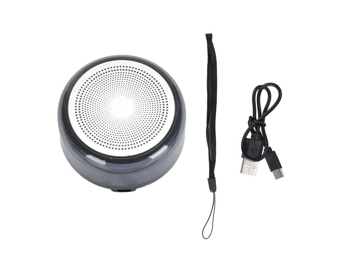 Caixa de Som Bluetooth EOOCOO portátil com luzes rgb e subwoofer