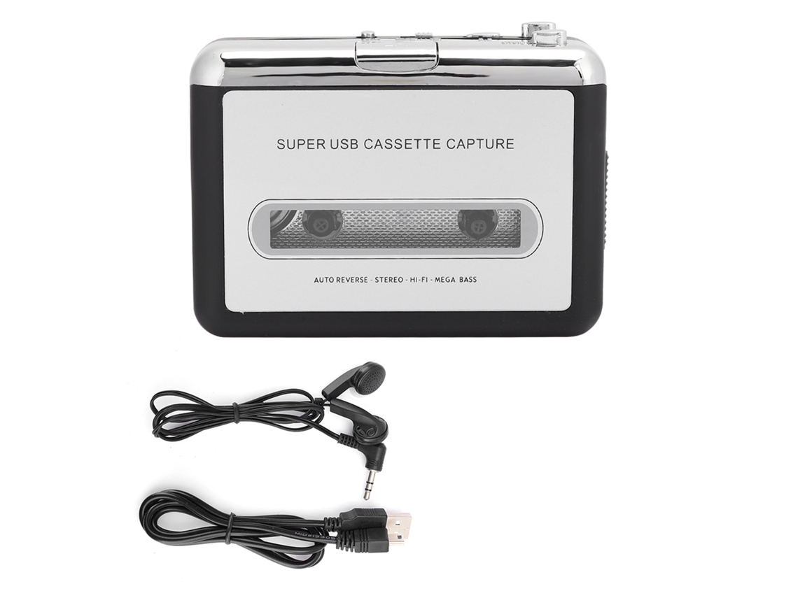 Aetheria reprodutor Portátil de Fitas Cassete Conversor de Áudio Tape para Mp3 com Cabo Usb