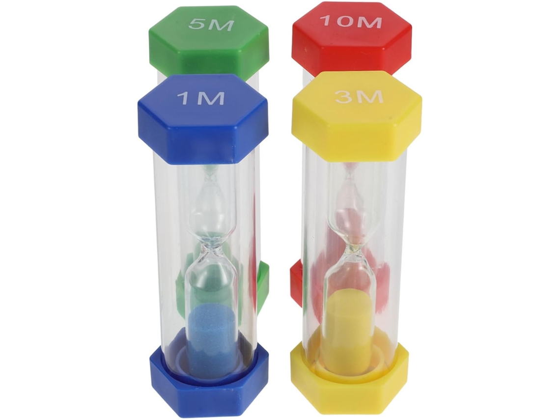 Conjunto De 4 Ampulhetas De Plástico Transparente