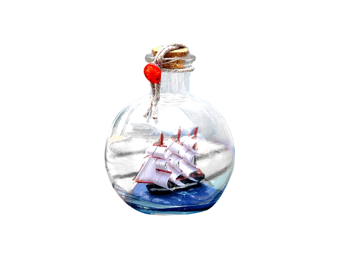 Laxiscreed Garrafa De Vidro Frágil Série Ocean Para Decoração De Navios E Ambiente Marinho