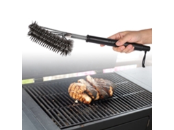 Escova de limpeza para churrasco de aço inoxidável com cabo