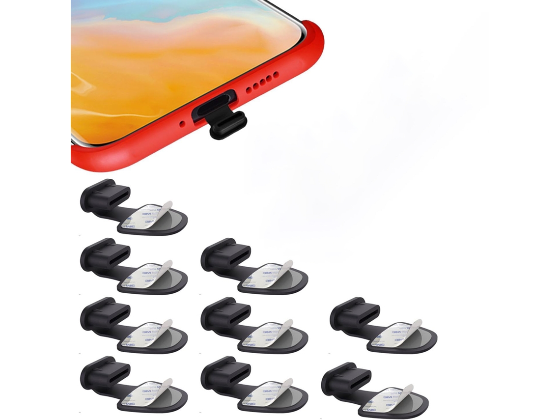 Conjunto de 10 Protetores de Poeira para Porta USB-C AQUAFORGE