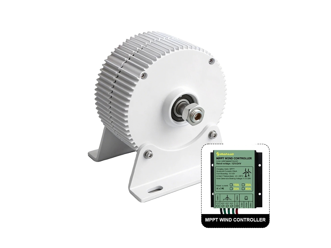 Gerador, Operação A 800 Rpm, Compatível Com Energia Renovável, Com Base E Mppt-b, 12v