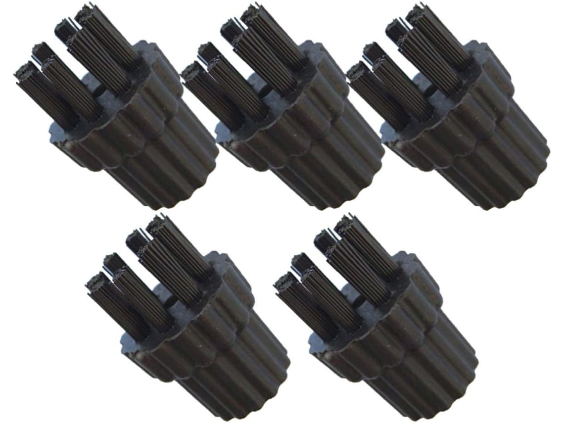 Conjunto De 5 Escovas A Vapor Plástico Preto Para Limpeza Máquinas