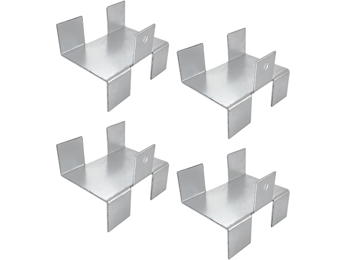 Conjunto De 4 Peças Suportes Fixação Para Painéis Aço Carbono Placas Cascalho Acessórios Duráveis Instalação Em
