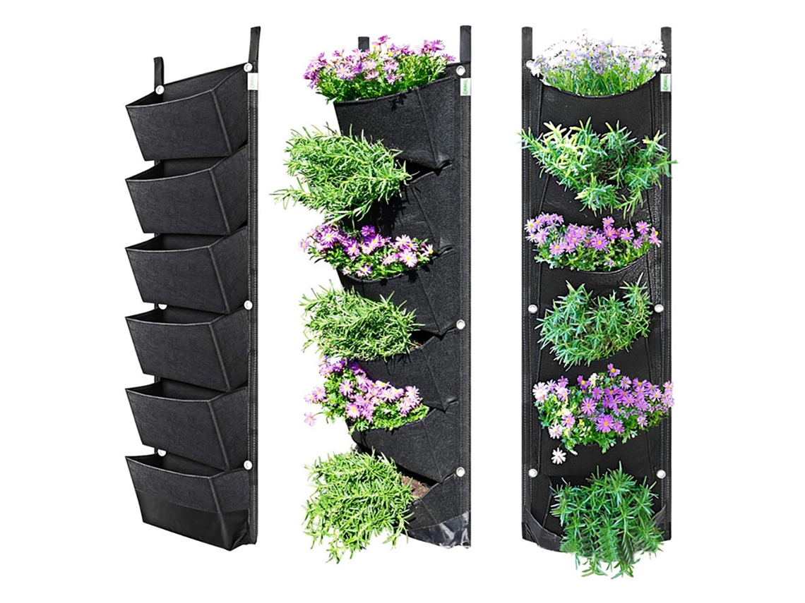 Sacola De Plantio Vertical Para Parede Jardim Externo Worten