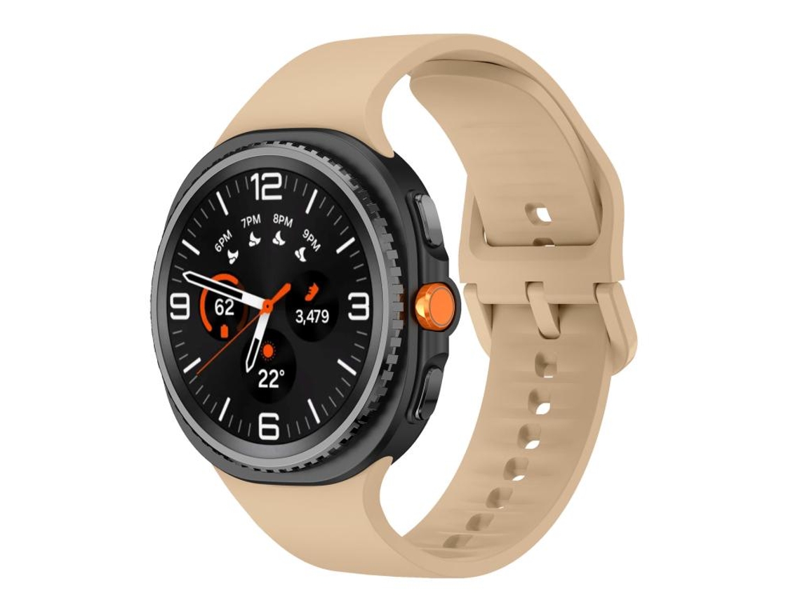 Bracelete para Samsung Galaxy Watch 8/8 Classic Silicone Lisa e Sólida Milk Tea XIAOMOYU