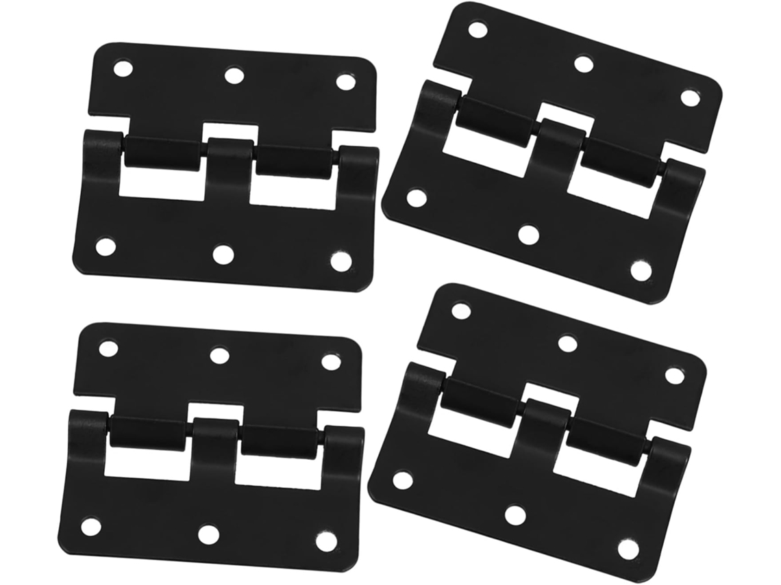 Conjunto De 4 Dobradiças Pretas Removíveis Para Cases Transporte,